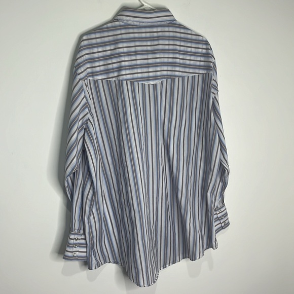Men’s Ely Cattleman striped long sleeve pearl snap shirt XXL - Picture 6 of 10